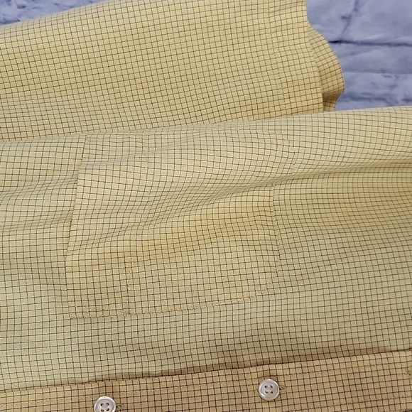 VAN HEUSEN Black and Yellow Plaid Casual Shirt‎ XL 17/17.5 - Picture 3 of 7